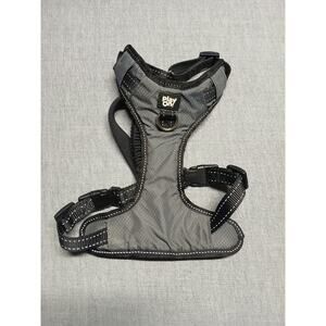 Play On! Dog Harness Small Grey Tactical Vest Adjustable No Pull Reflective Nylo